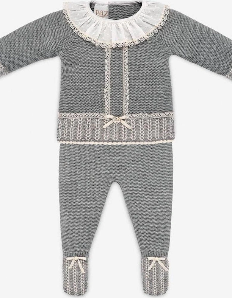 Baby Grey 'Saturno' Knitted Set
