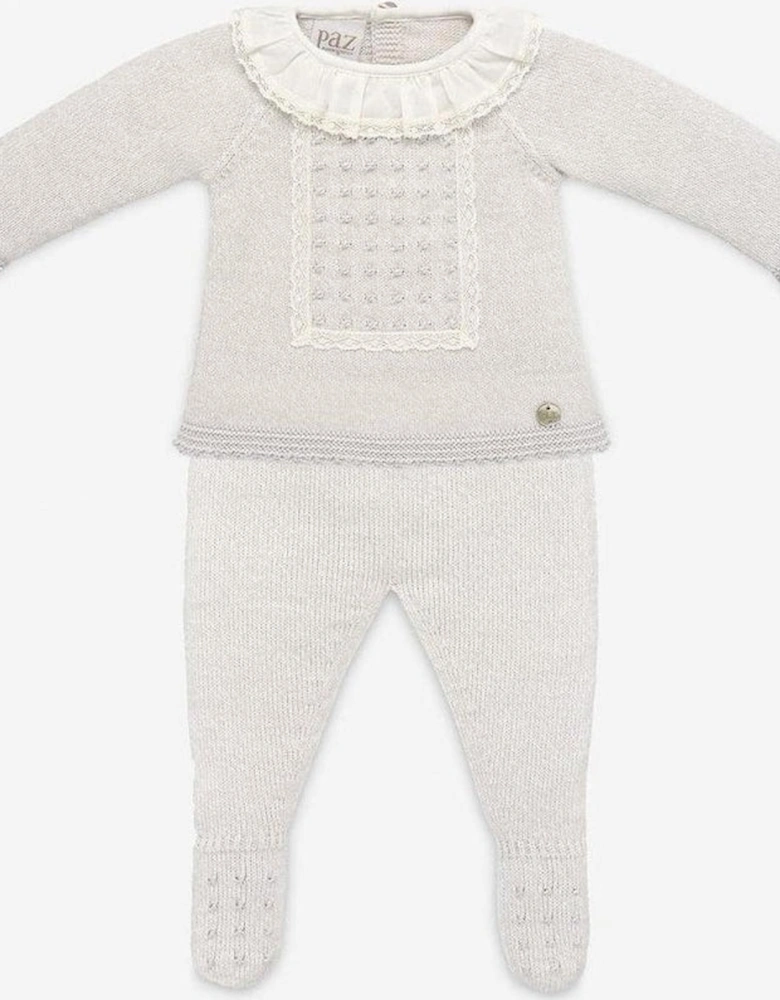 Baby Pale Grey 'Perseo' Knitted Set
