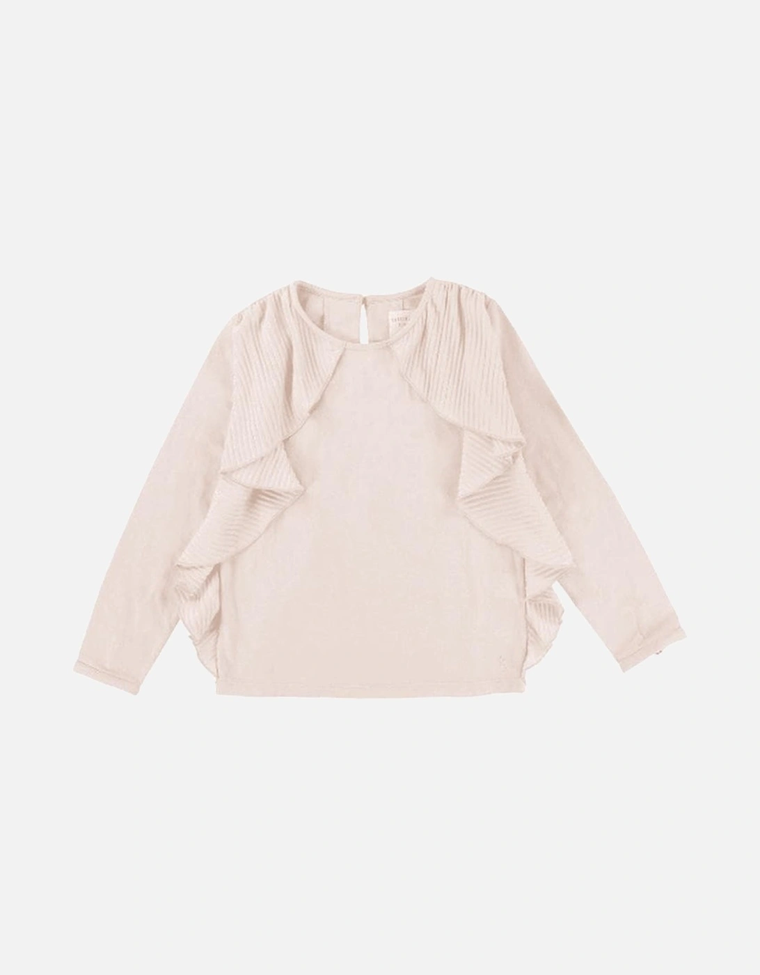 Girl Pale Pink Pleated Frill T-Shirt, 3 of 2