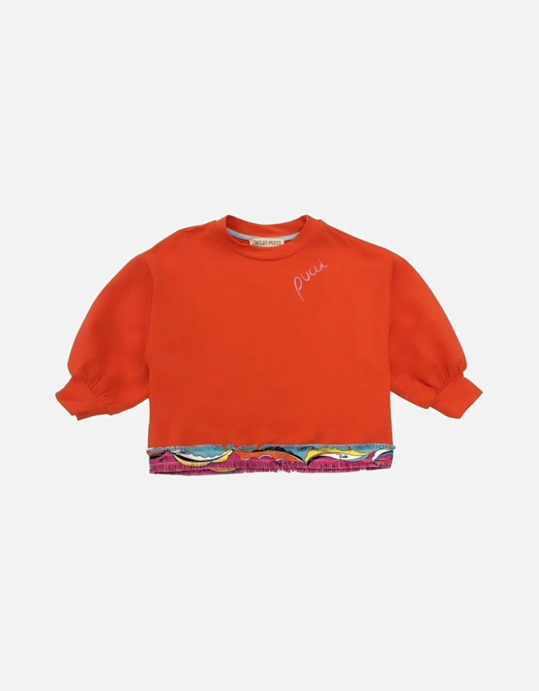 Girls Orange Sweatshirt