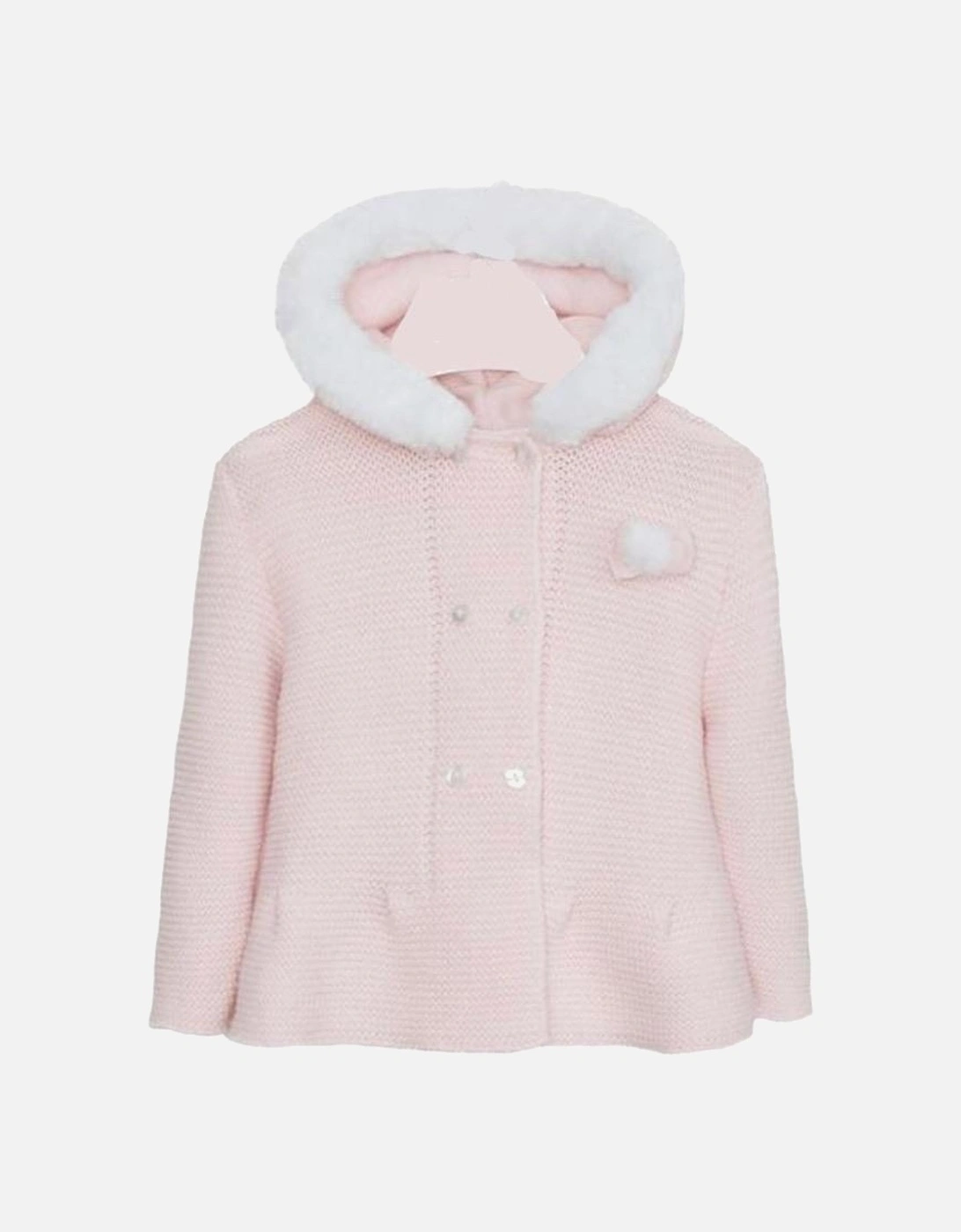 Girls Pink Knitted Jacket, 2 of 1