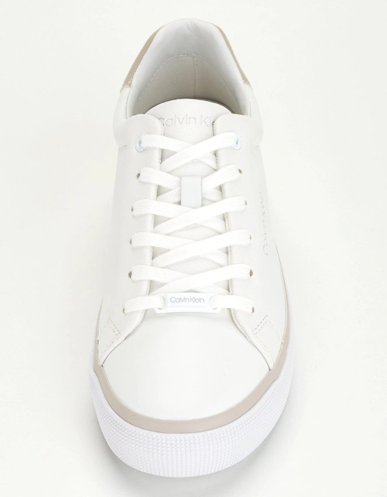 Leather Lace Up Pump - White