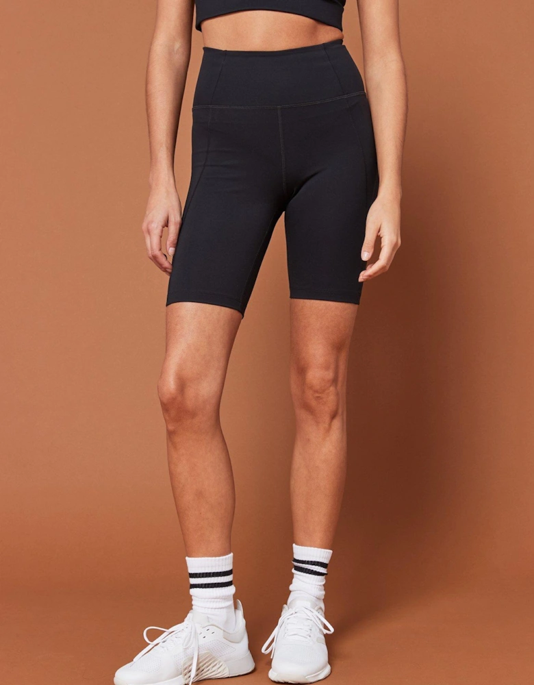 Womens Training Compressive High-Rise Bike Shorts - Black