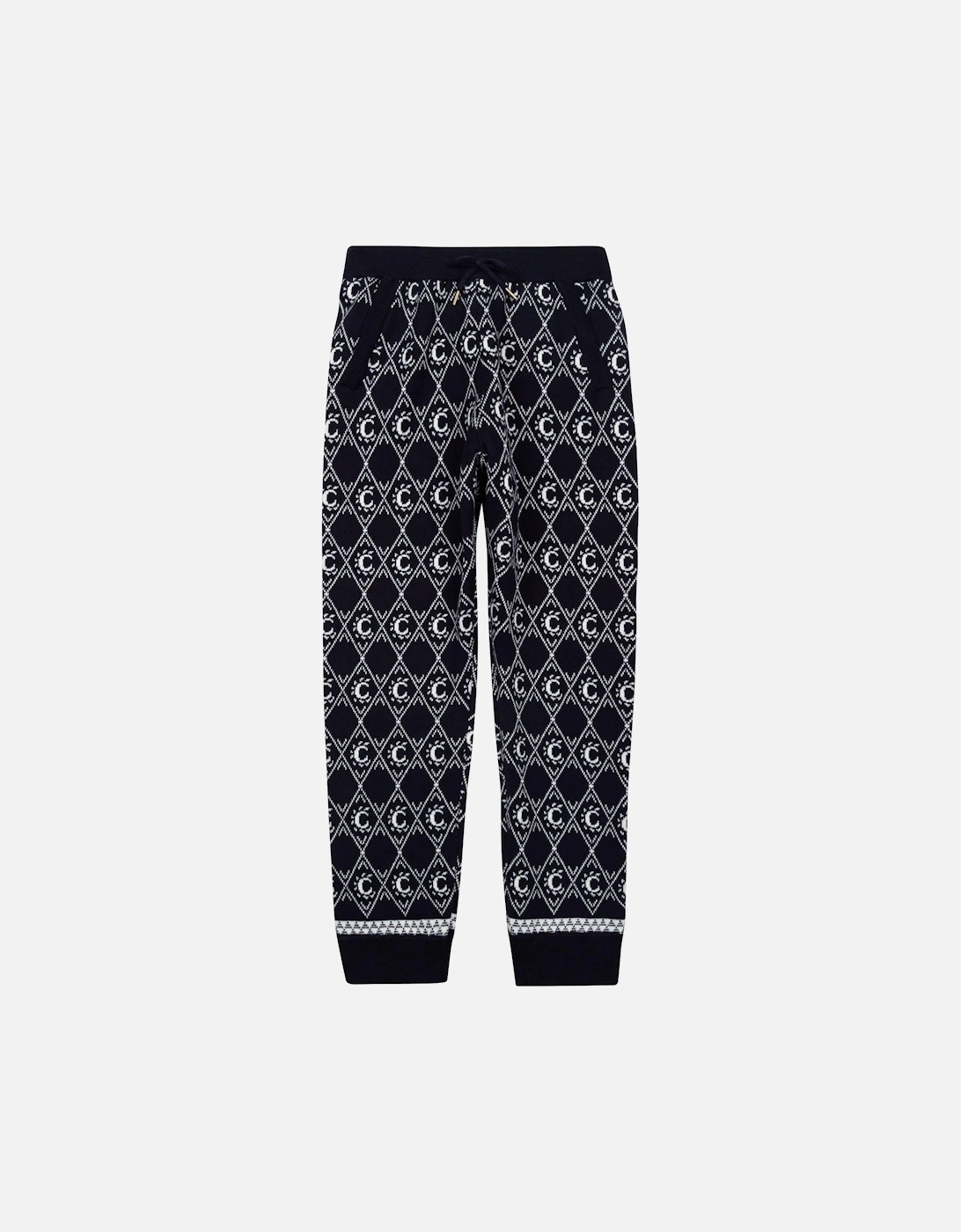 Girls Navy Knitted Trousers, 2 of 1