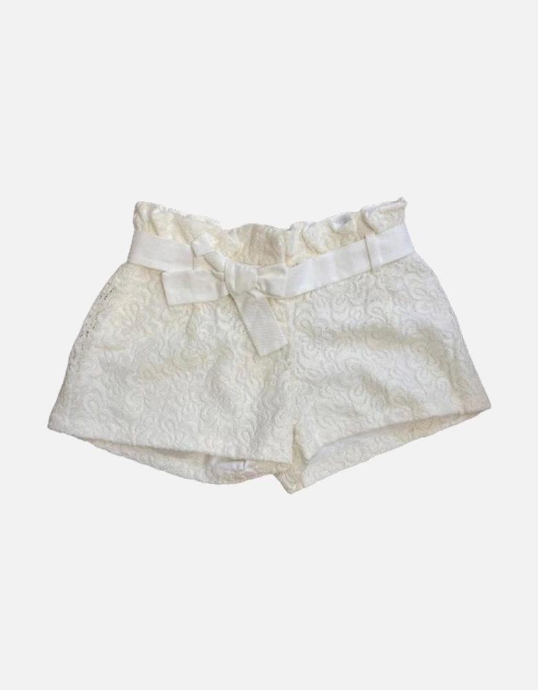 Girls Cream Shorts
