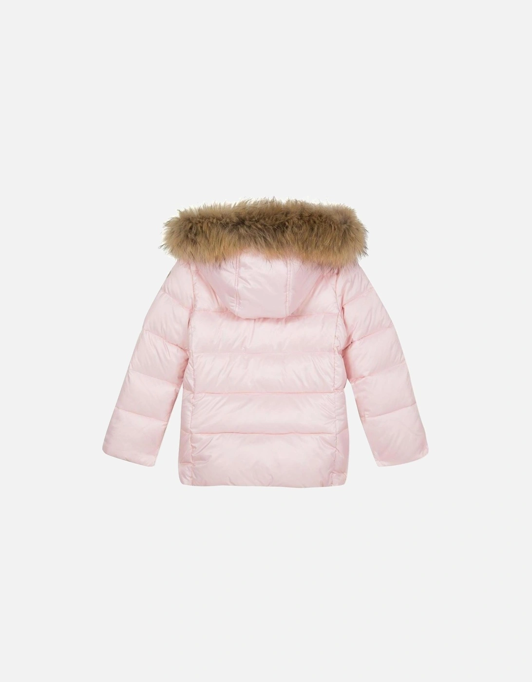 Girls Pale Pink Padded Down Jacket