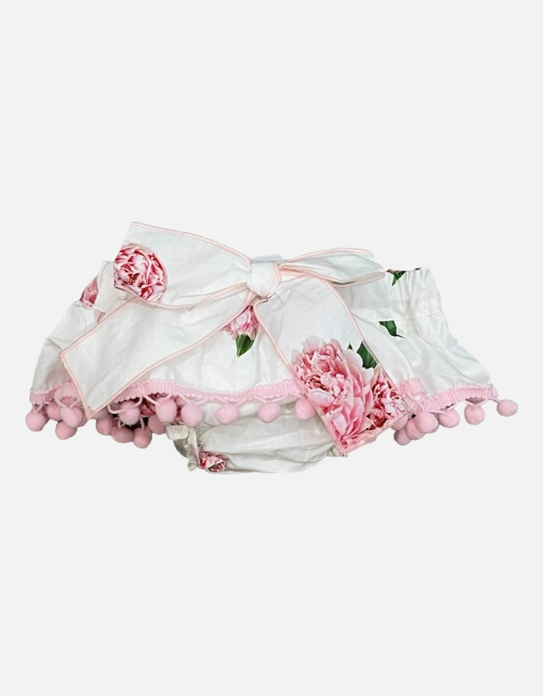 Peonia Bloomers With Bow And Pompom