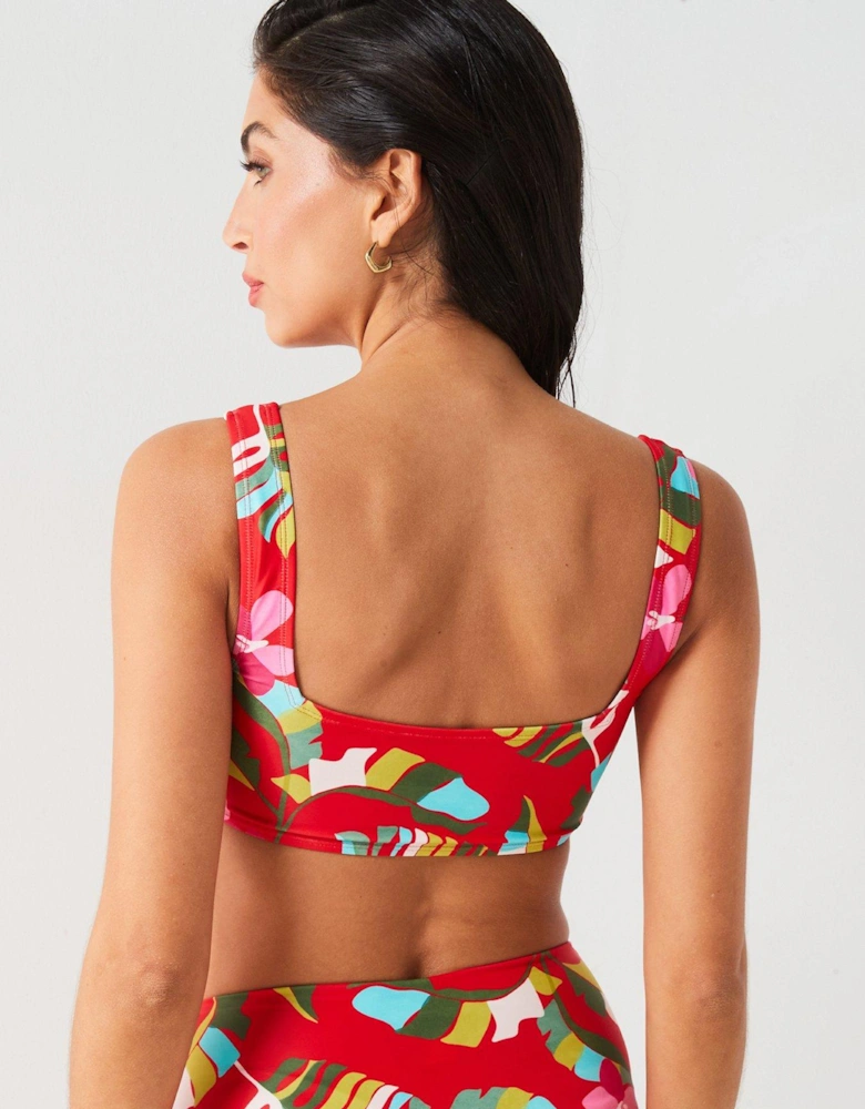 Mix & Match Scoop Neck Bikini Top - Bright Print