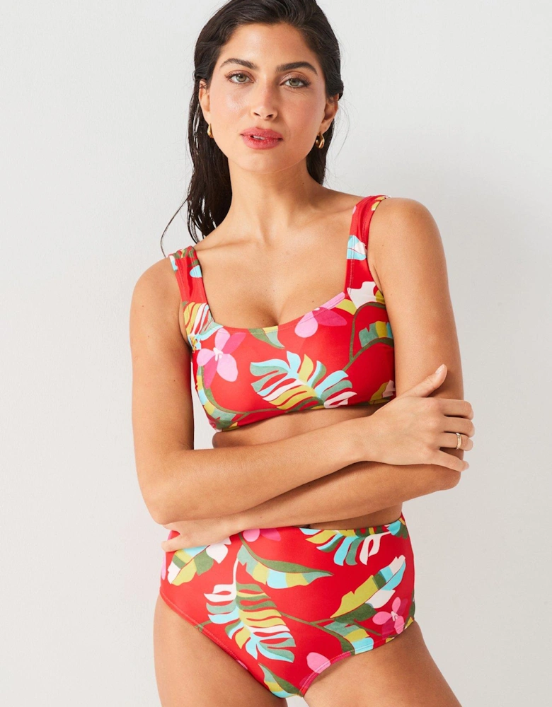 Mix & Match Scoop Neck Bikini Top - Bright Print