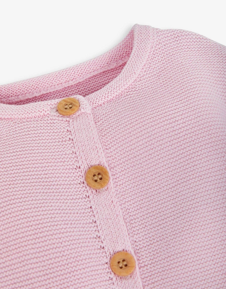 Girls Classic Cotton Cardigan - Pink