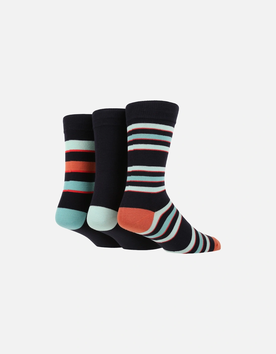 3 PAIR MENS BAMBOO SOCKS WITH STRIPES, 2 of 1