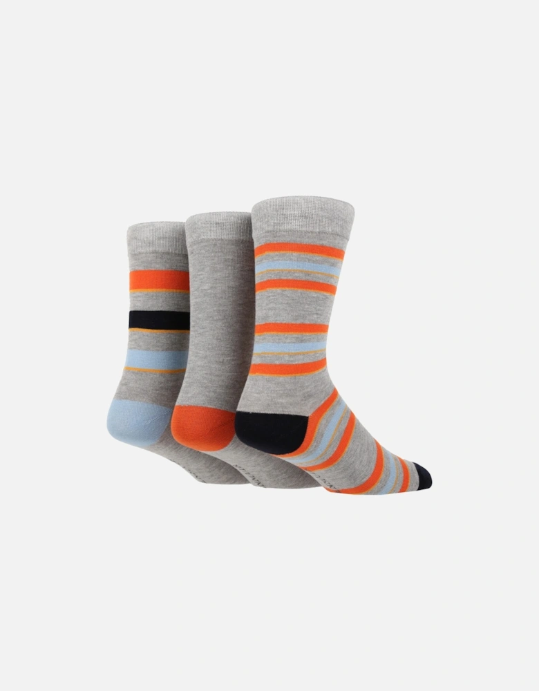 3 PAIR MENS BAMBOO SOCKS WITH STRIPES