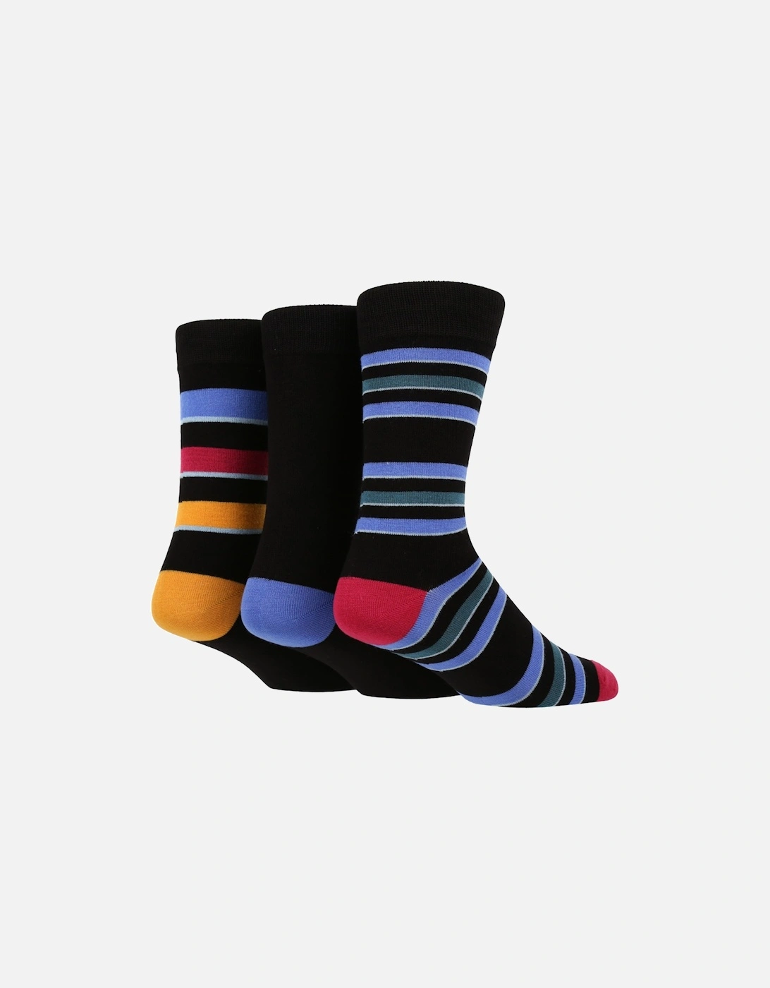3 PAIR MENS BAMBOO SOCKS WITH STRIPES, 2 of 1