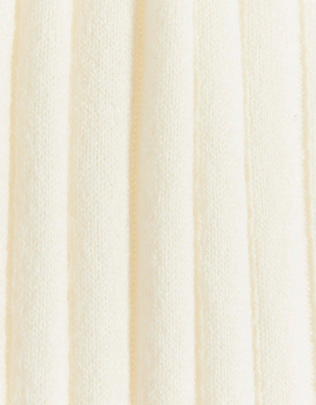 One Sleeve Knitted Bodycon Dress - Cream