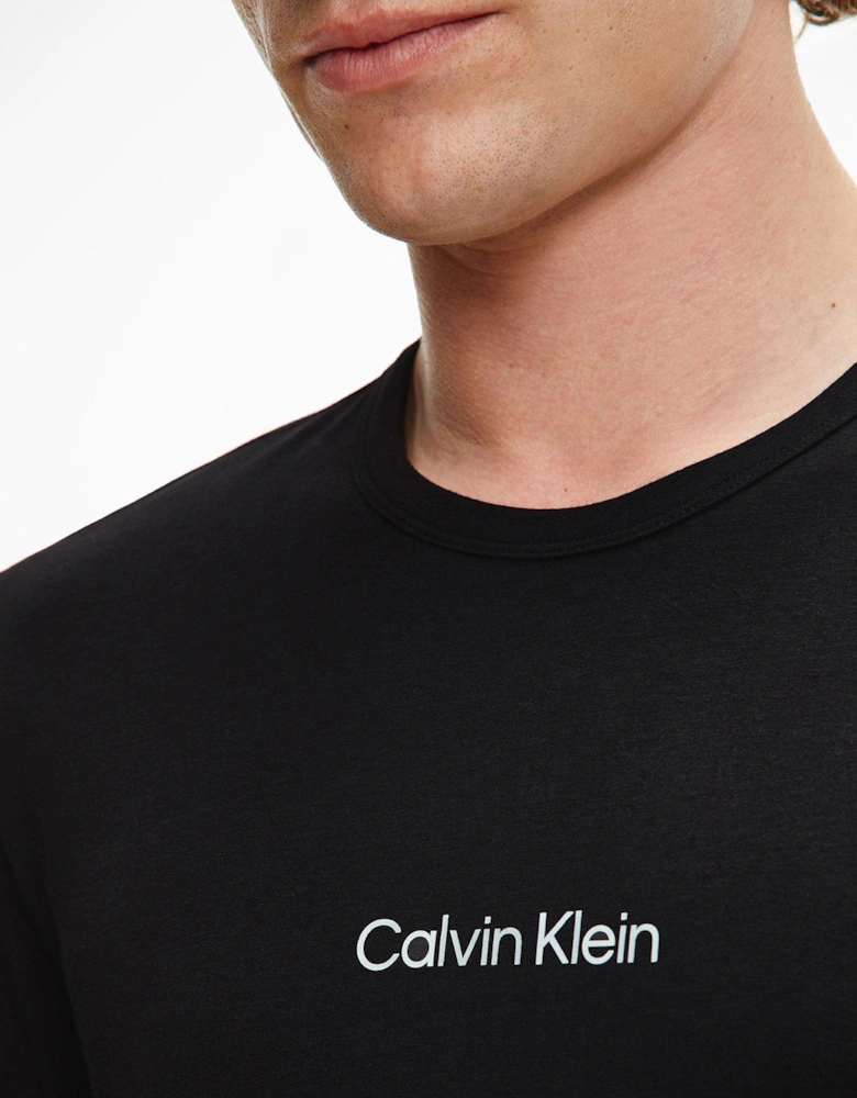 Loungewear Modern Structure Long Sleeve T-Shirt - Black