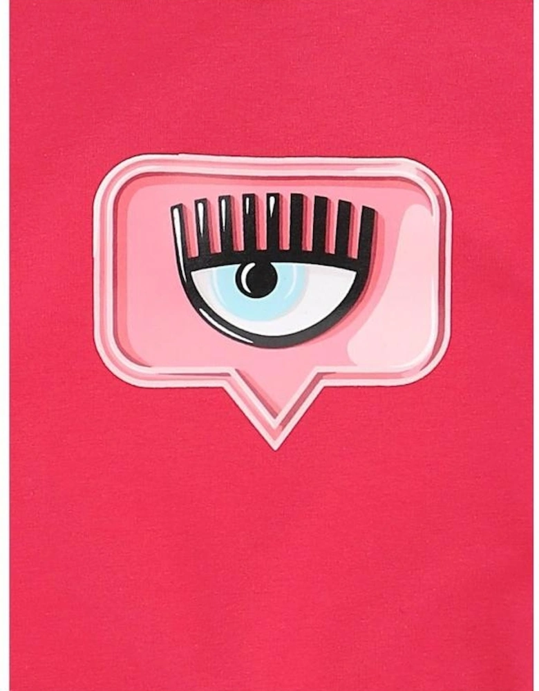 Girls Fuchsia Pink 'Eye' Hoodie