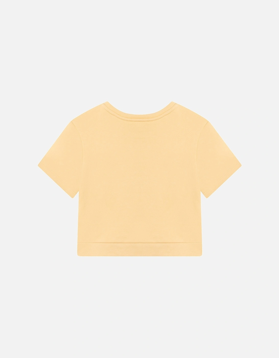 Girls Yellow Short Sleeved Sweatshirt