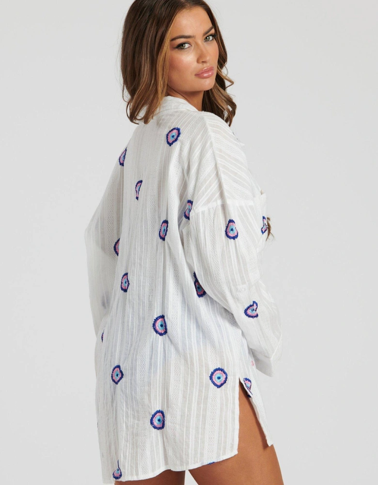 Embroidered Beach Shirt - Multi