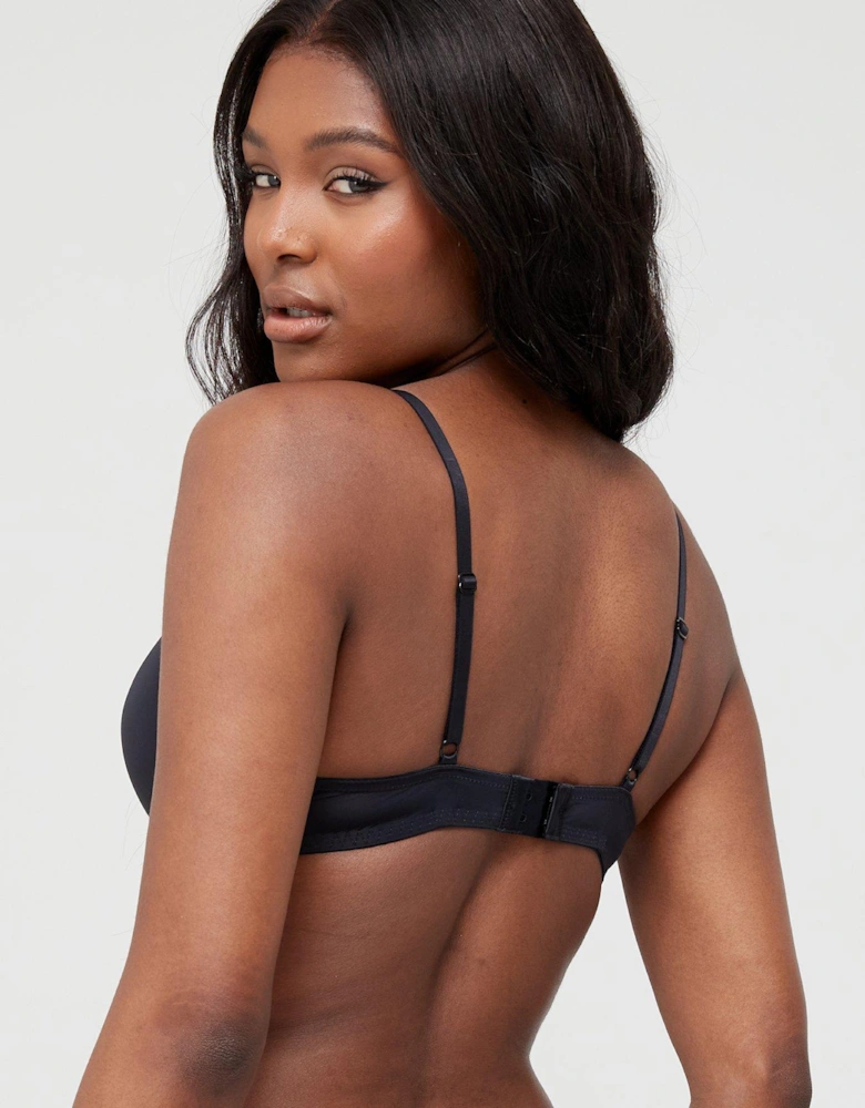 Rosa Lace Push Up Plunge - Black