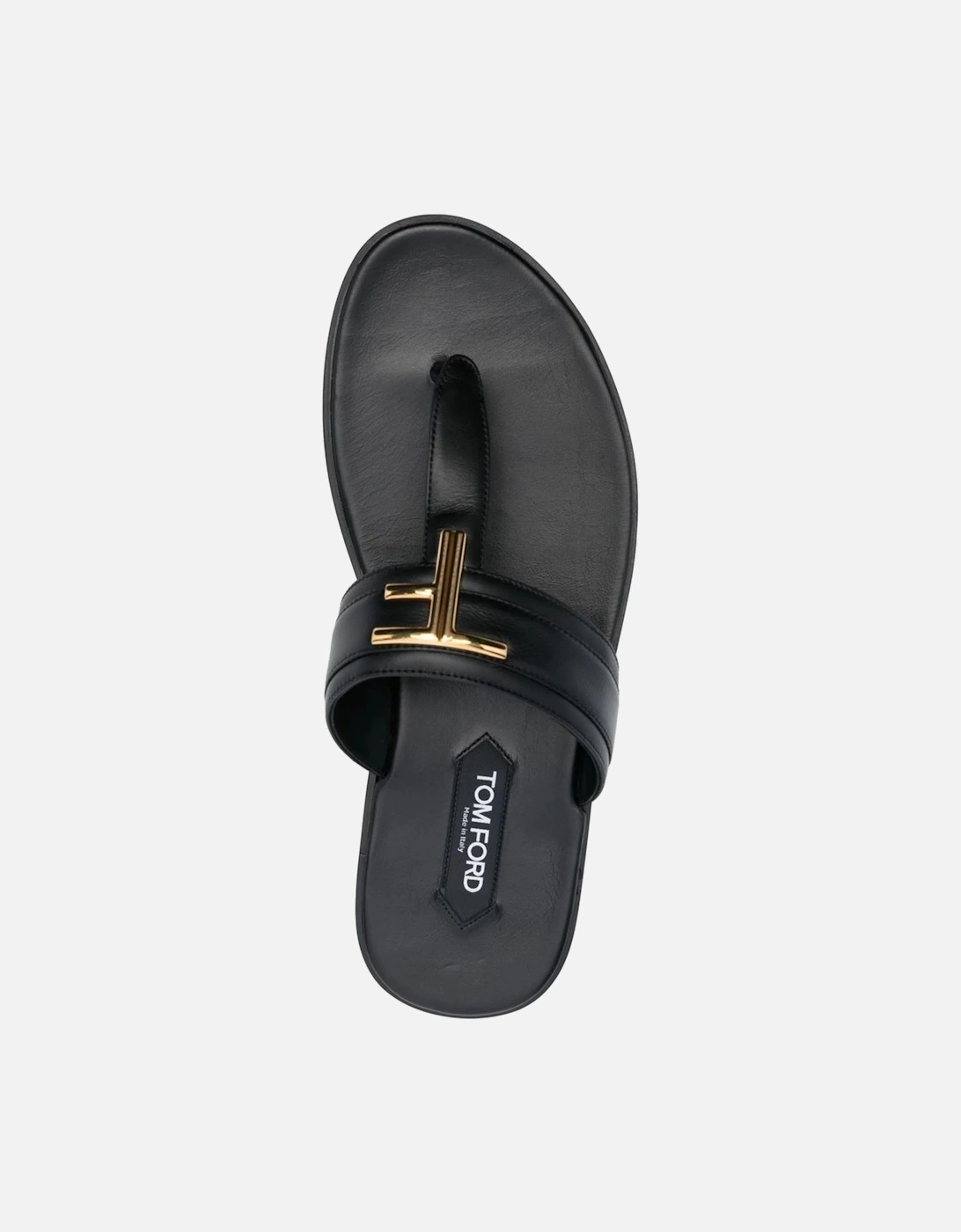 Smooth Leather Brighton Sandals Black