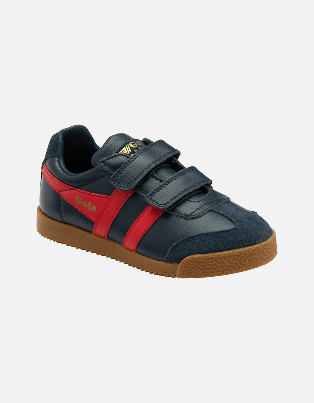 Harrier Leather Strap Boys Trainers, 5 of 4