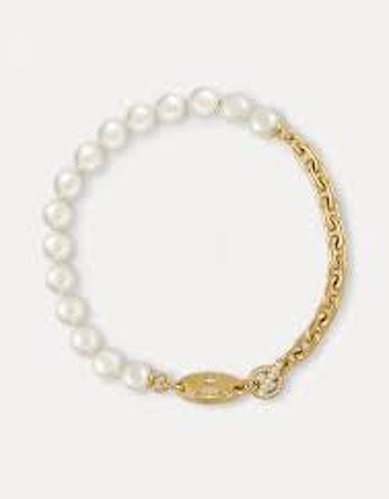 Yolanda necklace - Gold/White