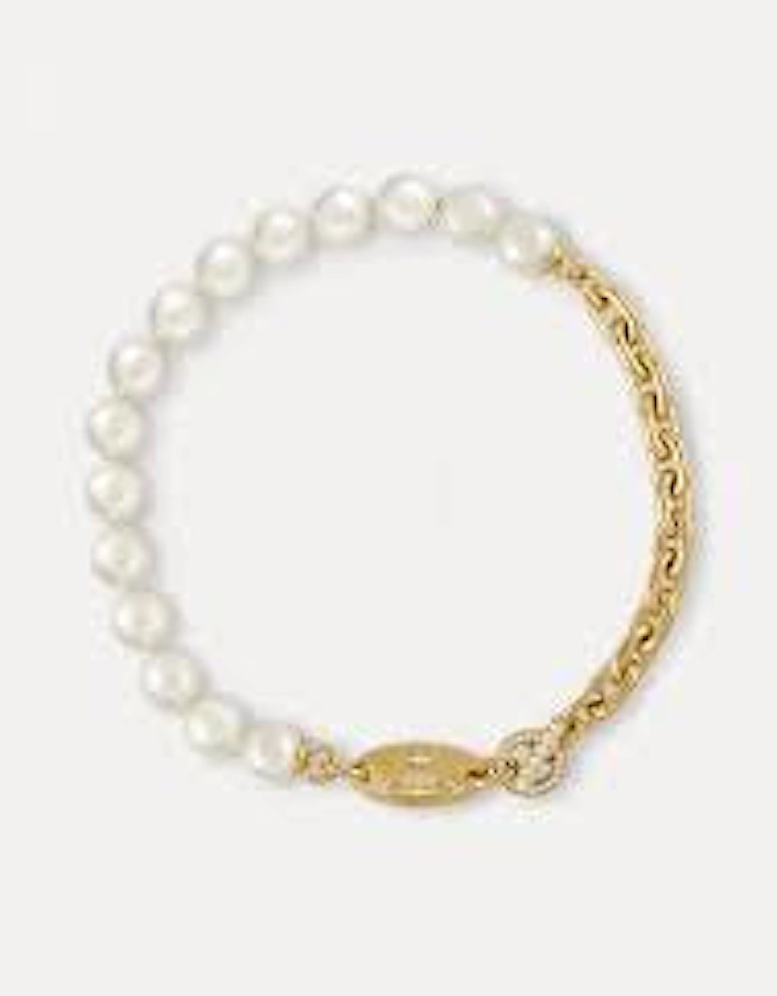 Men's Vivienne Westwood Yolanda necklace - Gold/White - Size: ONE size