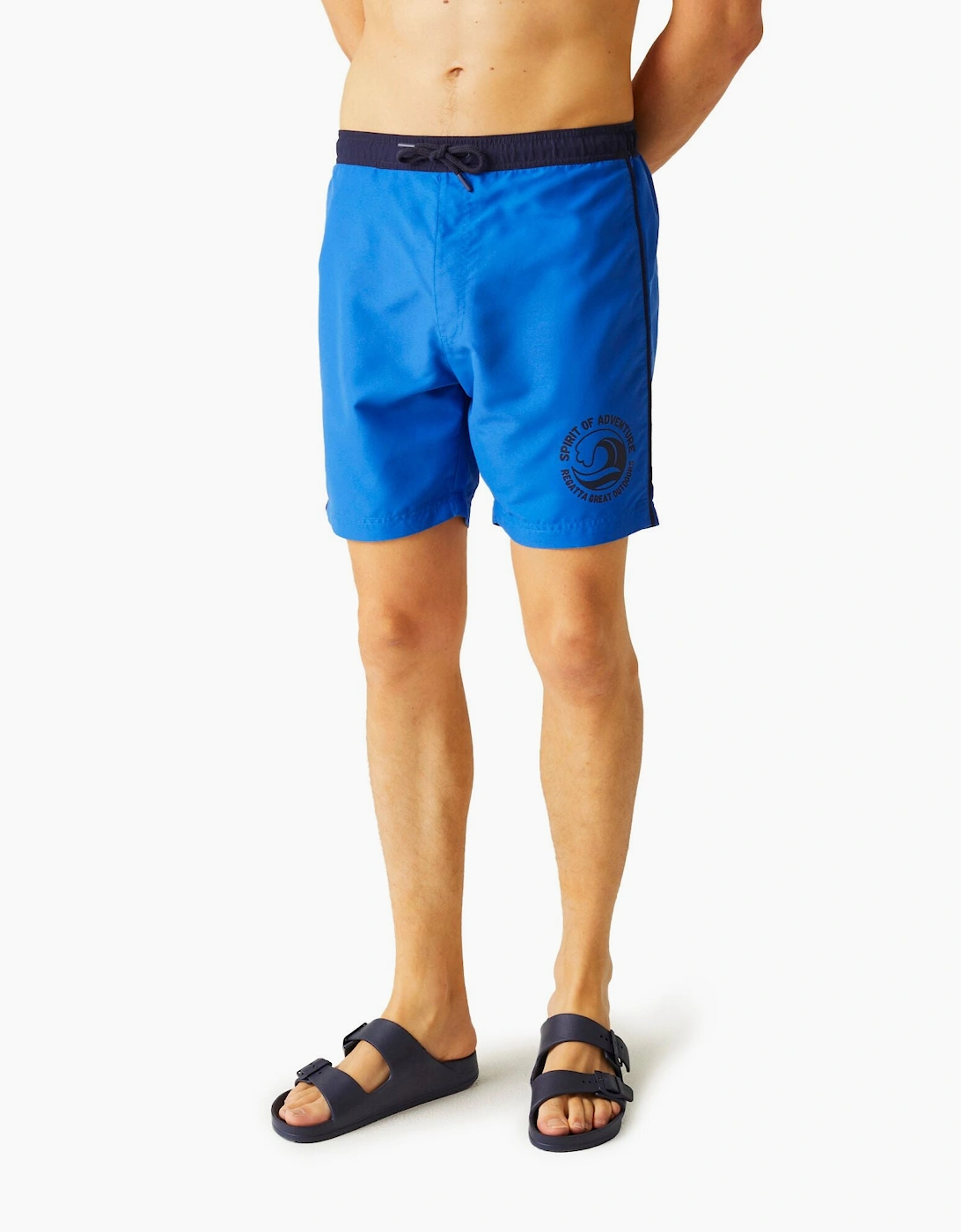 Men's Regatta Mens Bentham UV Protect Swim Shorts - High Risk Red Navy - Size: 37/36/32