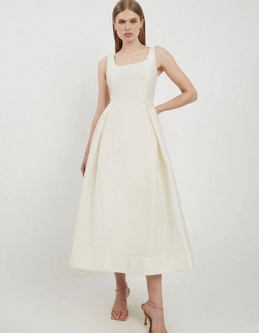 Lydia Millen Taffeta Full Skirt Tailored Midi Dress, 2 of 1