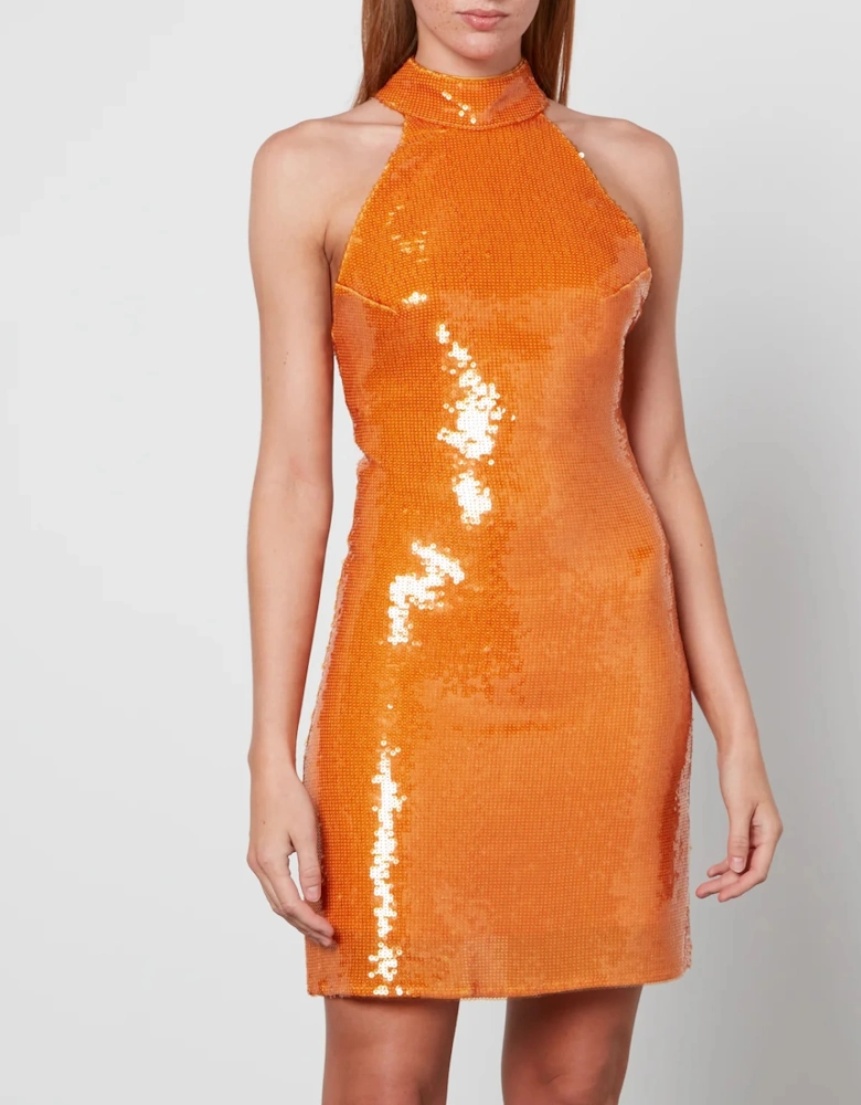 Women's Fuego Dress - Orange Sequin - - Home - Women's Fuego Dress - Orange Sequin
