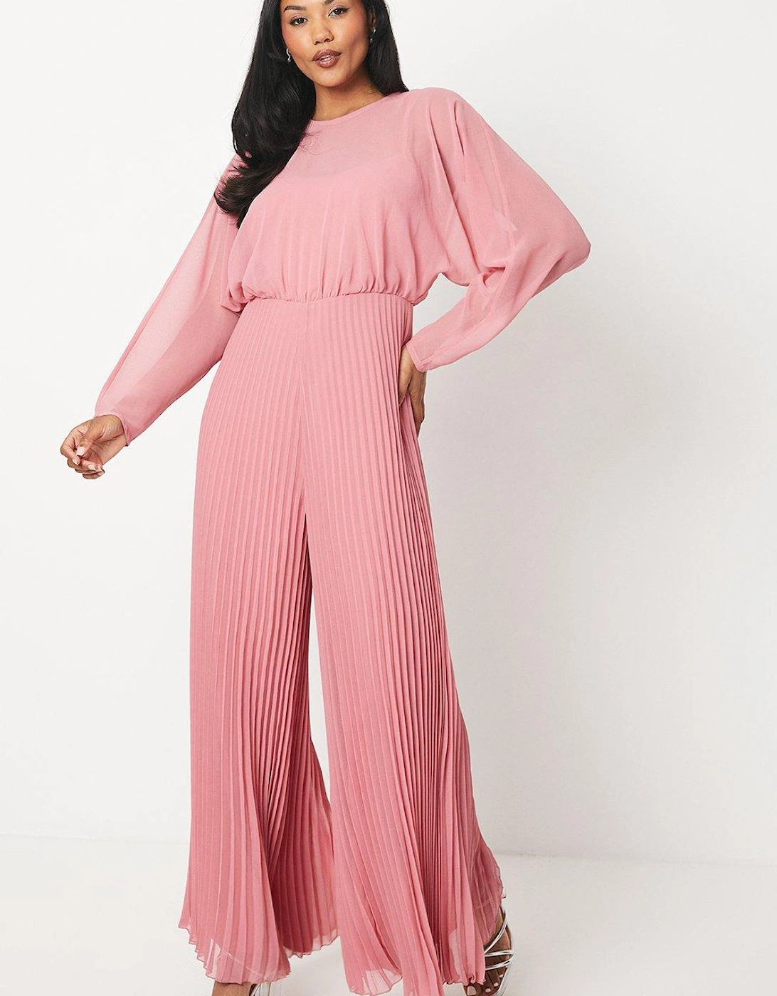 Pleated Leg Batwing Jumpsuit, 6 of 5