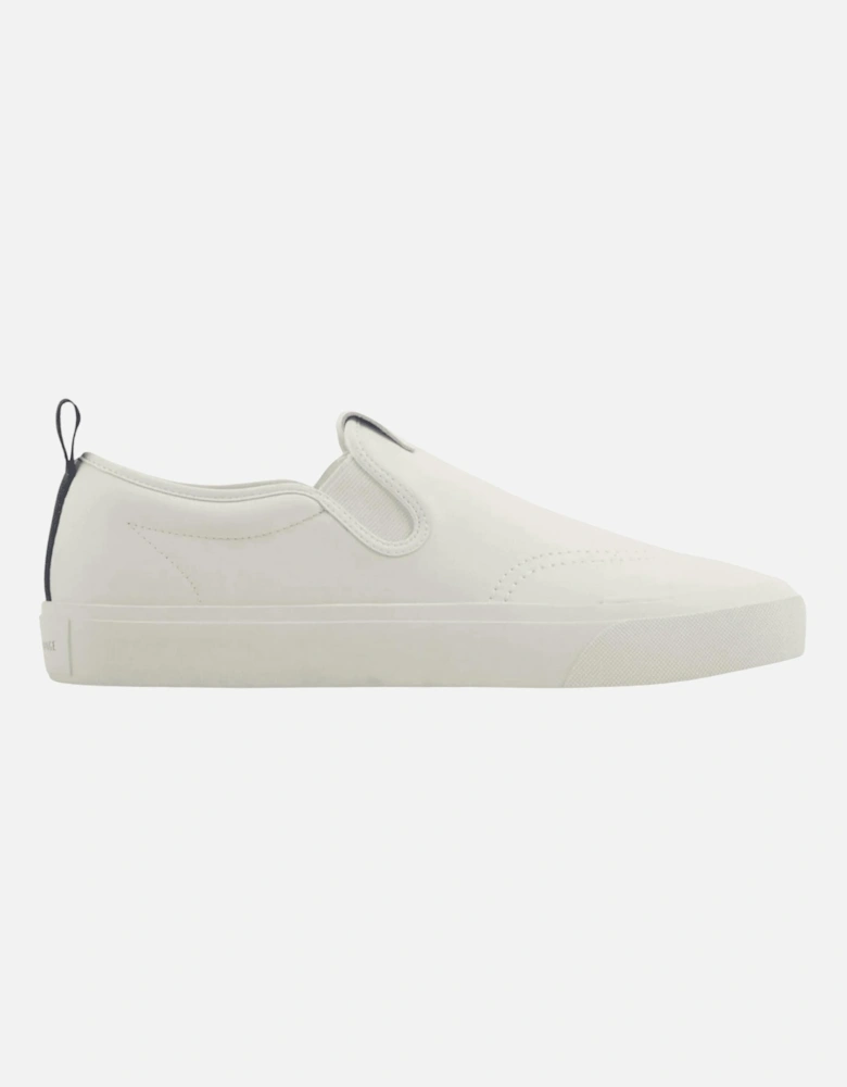 Slip On Leather White Sneaker Trainer