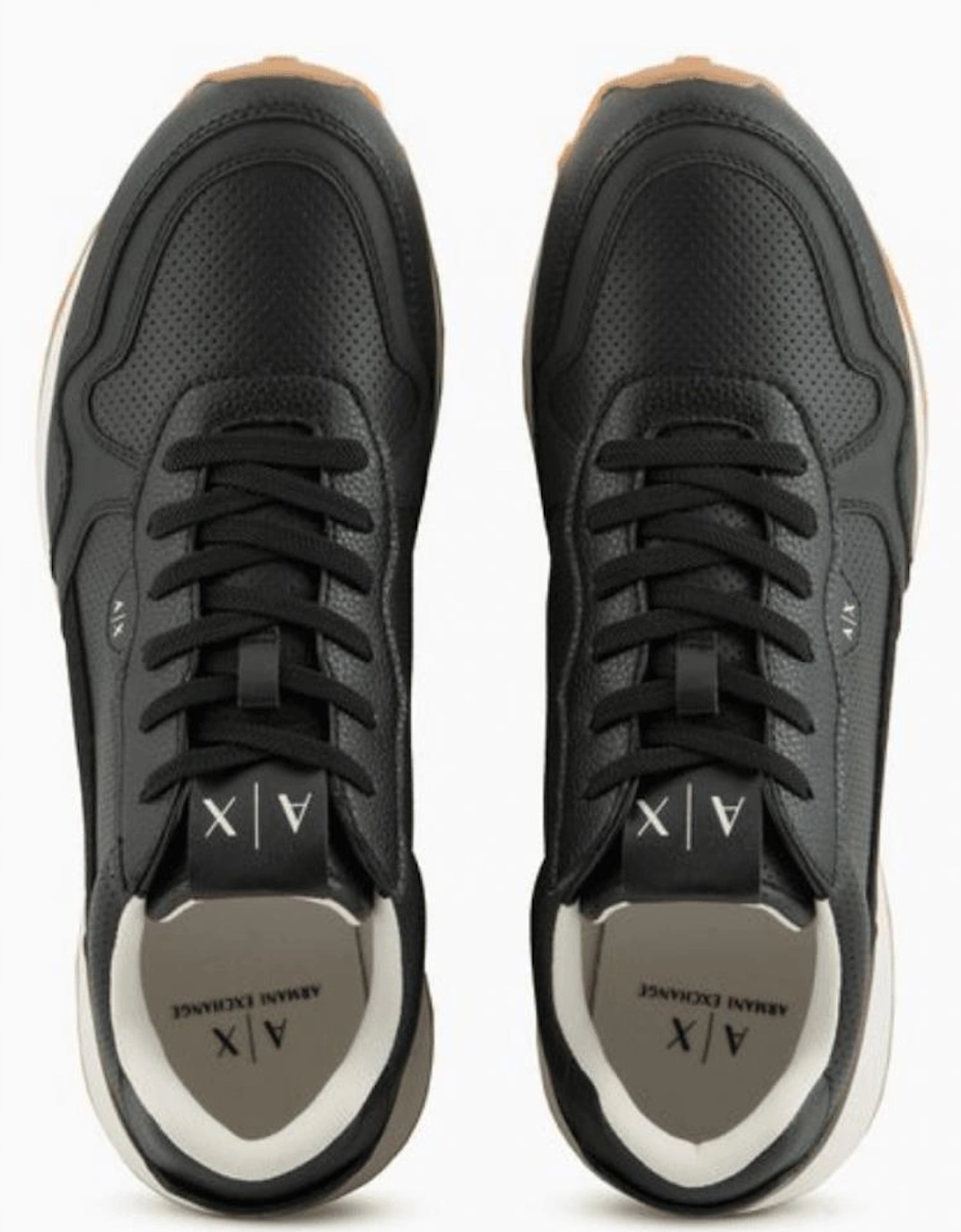 Perforated Leather Black Sneaker Trainer