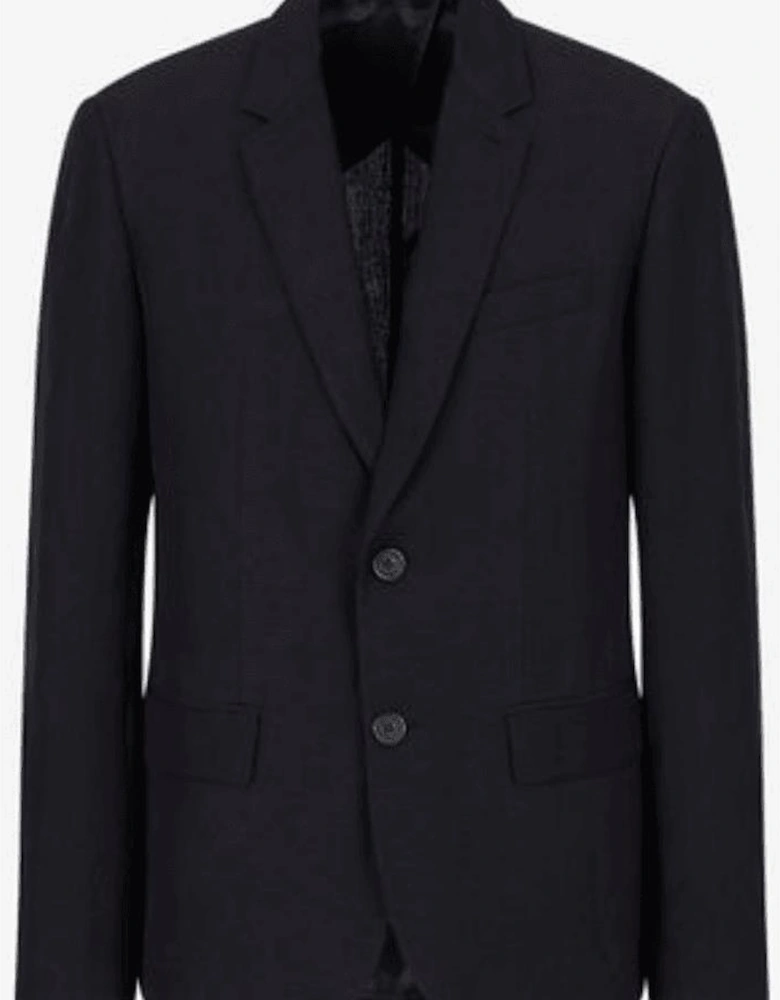 Cotton Navy Linen Blazer