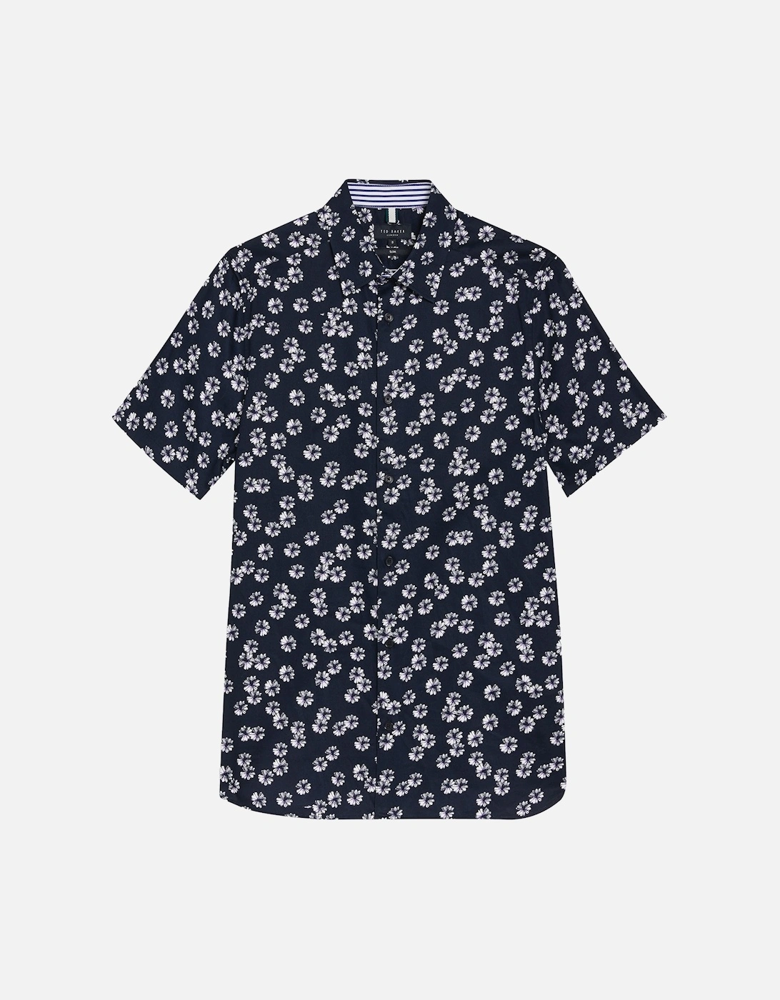 Mens Alfanso S/S Floral Shirt (Navy), 7 of 6