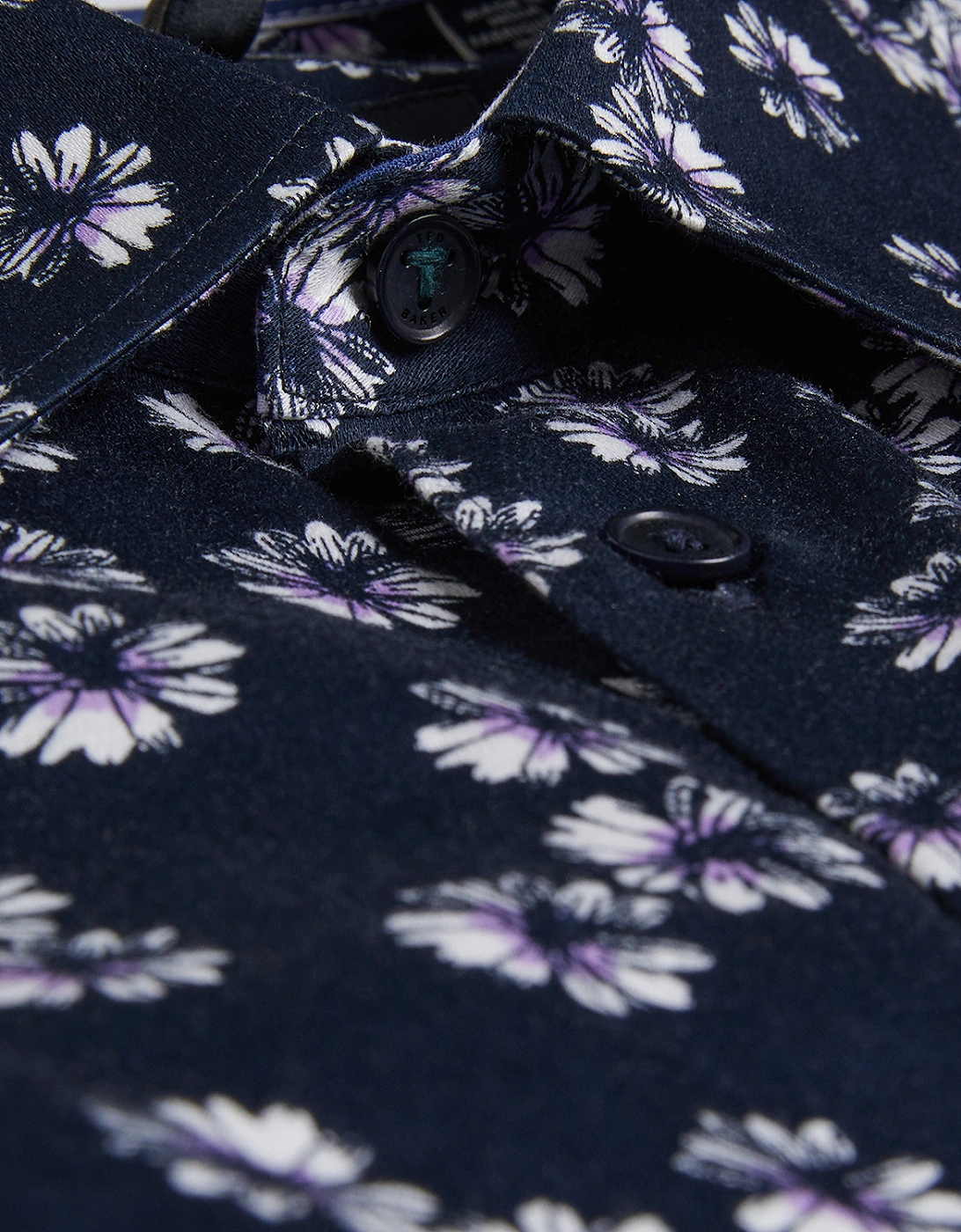 Mens Alfanso S/S Floral Shirt (Navy)