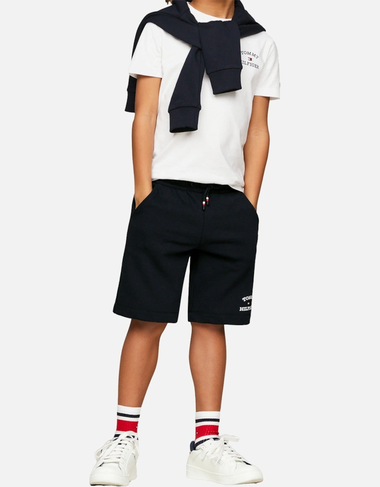 Youths Logo Sweat Shorts (Navy)