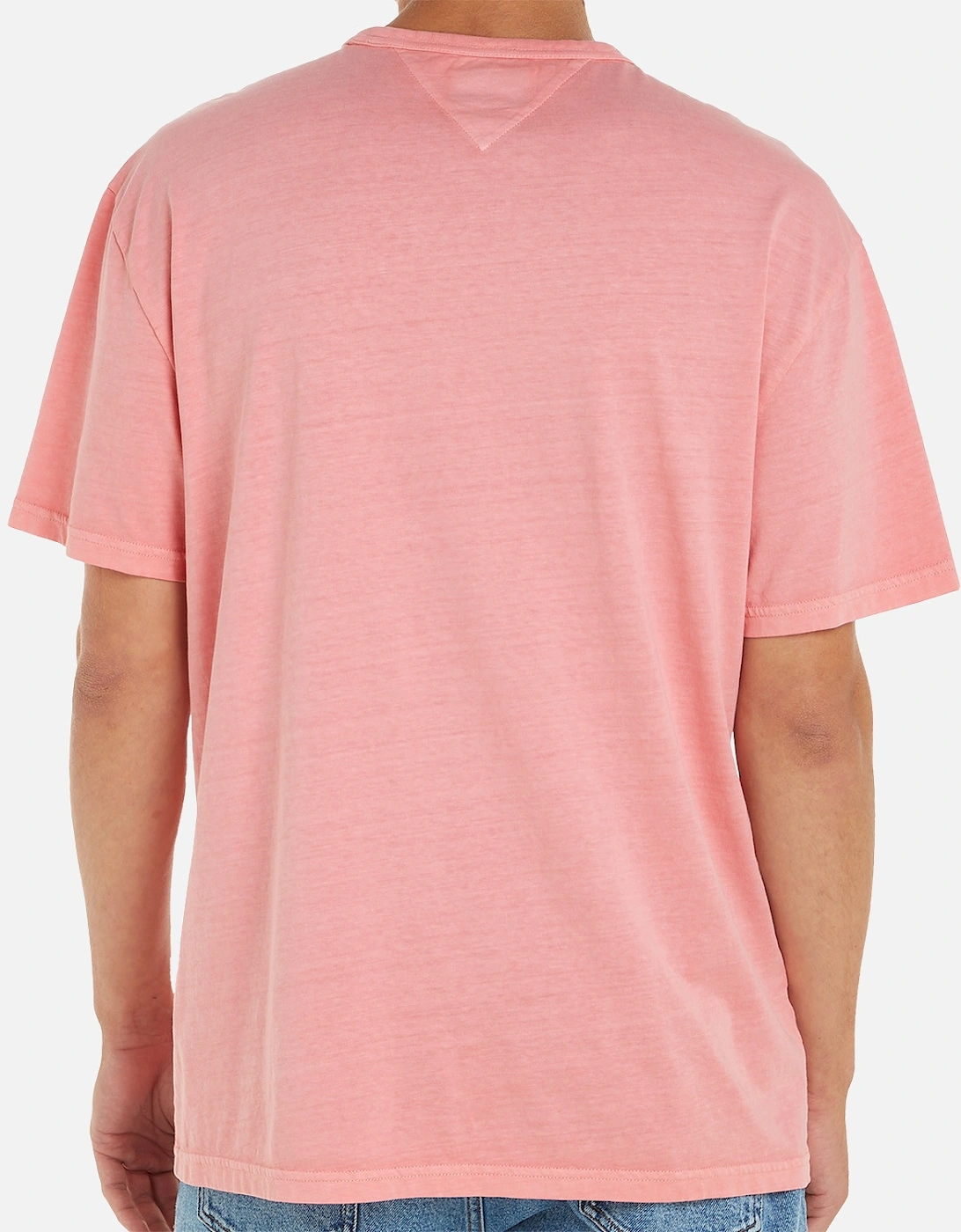 Mens Washed Badge T-Shirt (Pink)