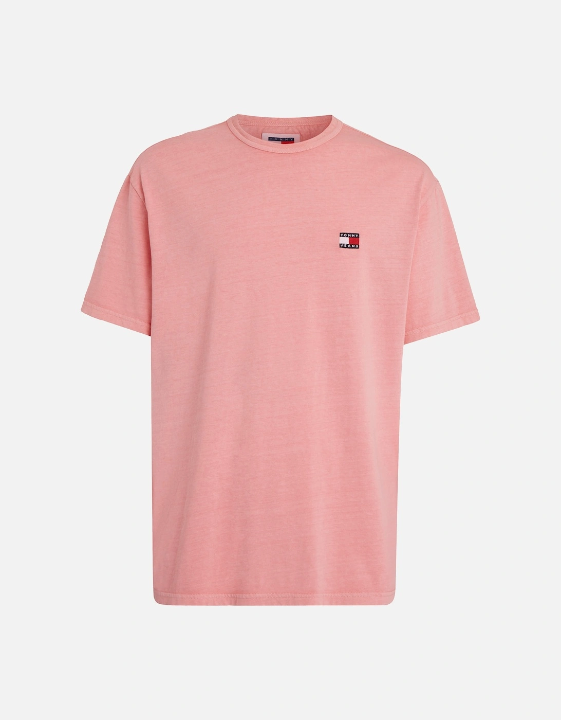 Mens Washed Badge T-Shirt (Pink), 7 of 6
