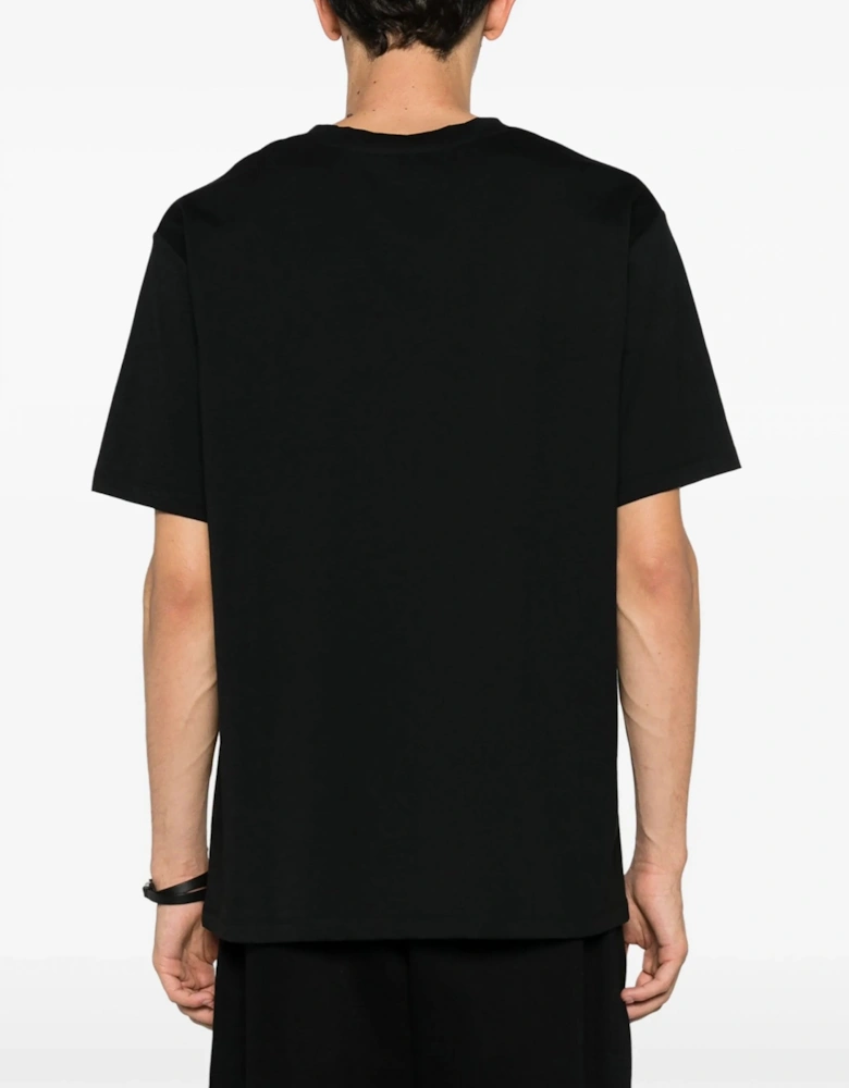 Print T-shirt Straight Fit Black