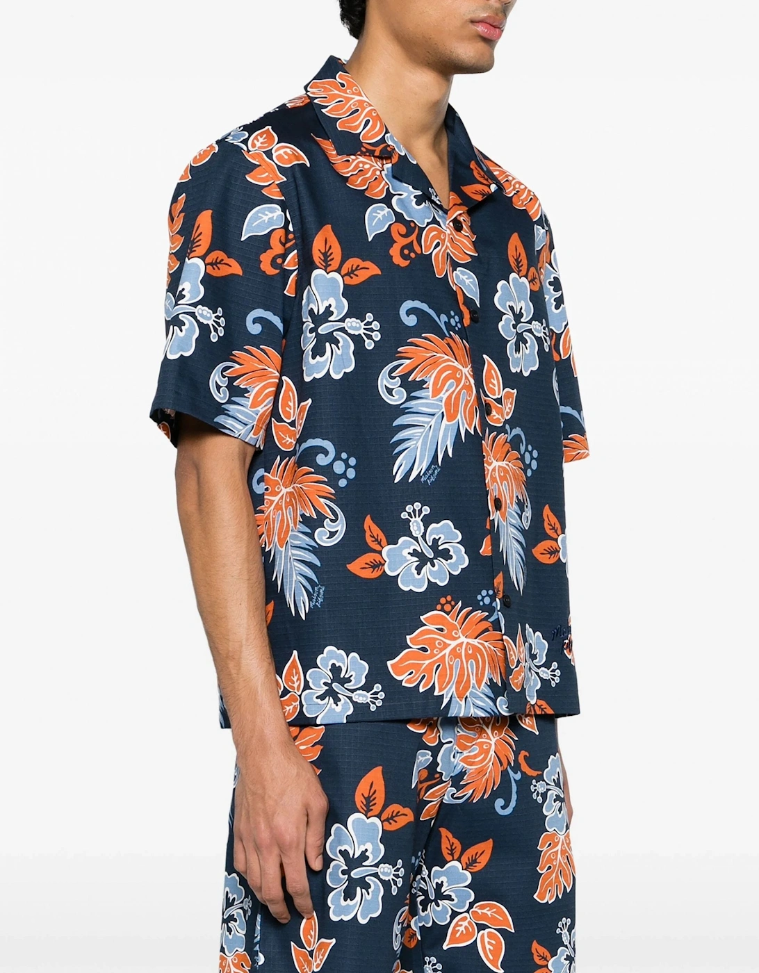 Floral Resort Shirt Navy