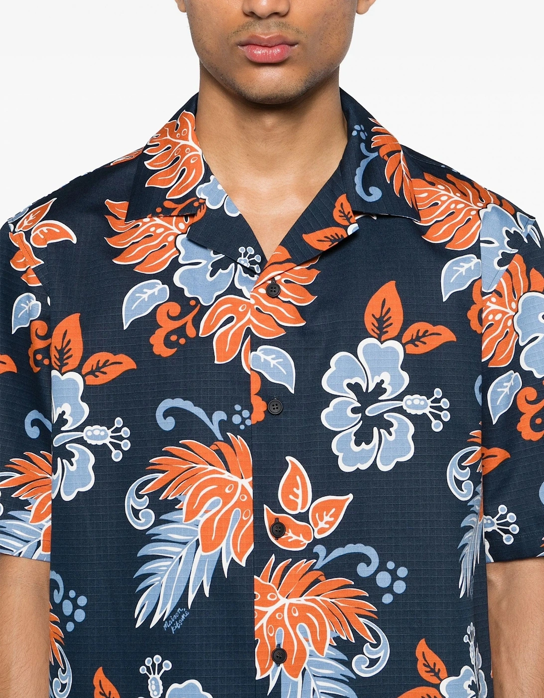 Floral Resort Shirt Navy