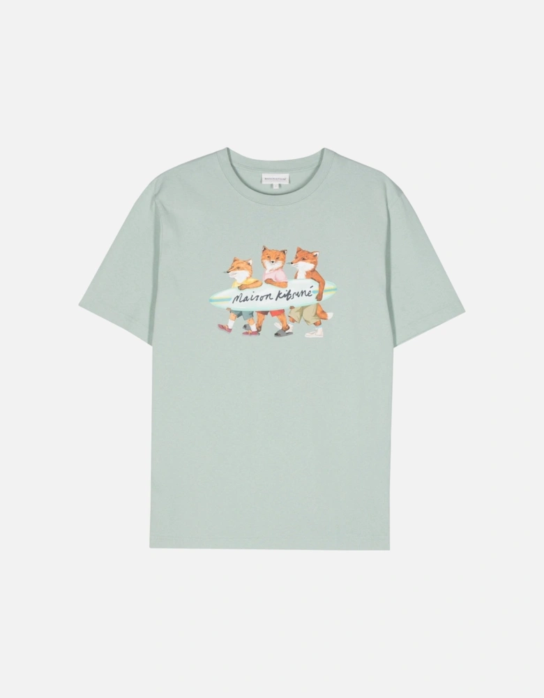 Surfing Foxes Comfort T-shirt Green