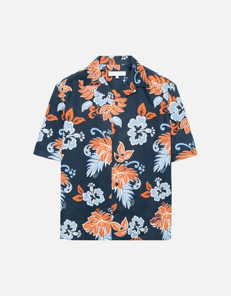 Floral Resort Shirt Navy