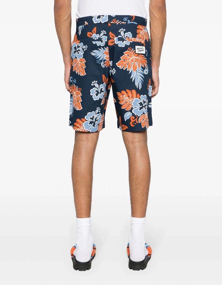 Floral Resort Shorts Navy