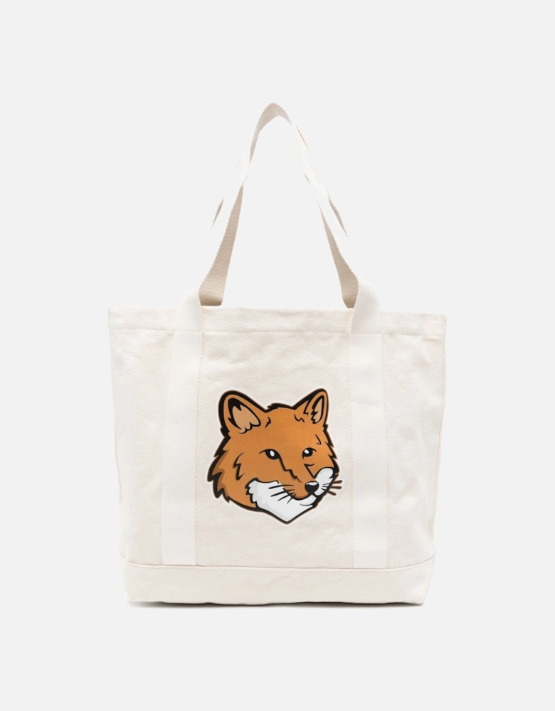 Fox Head Tote Bag White
