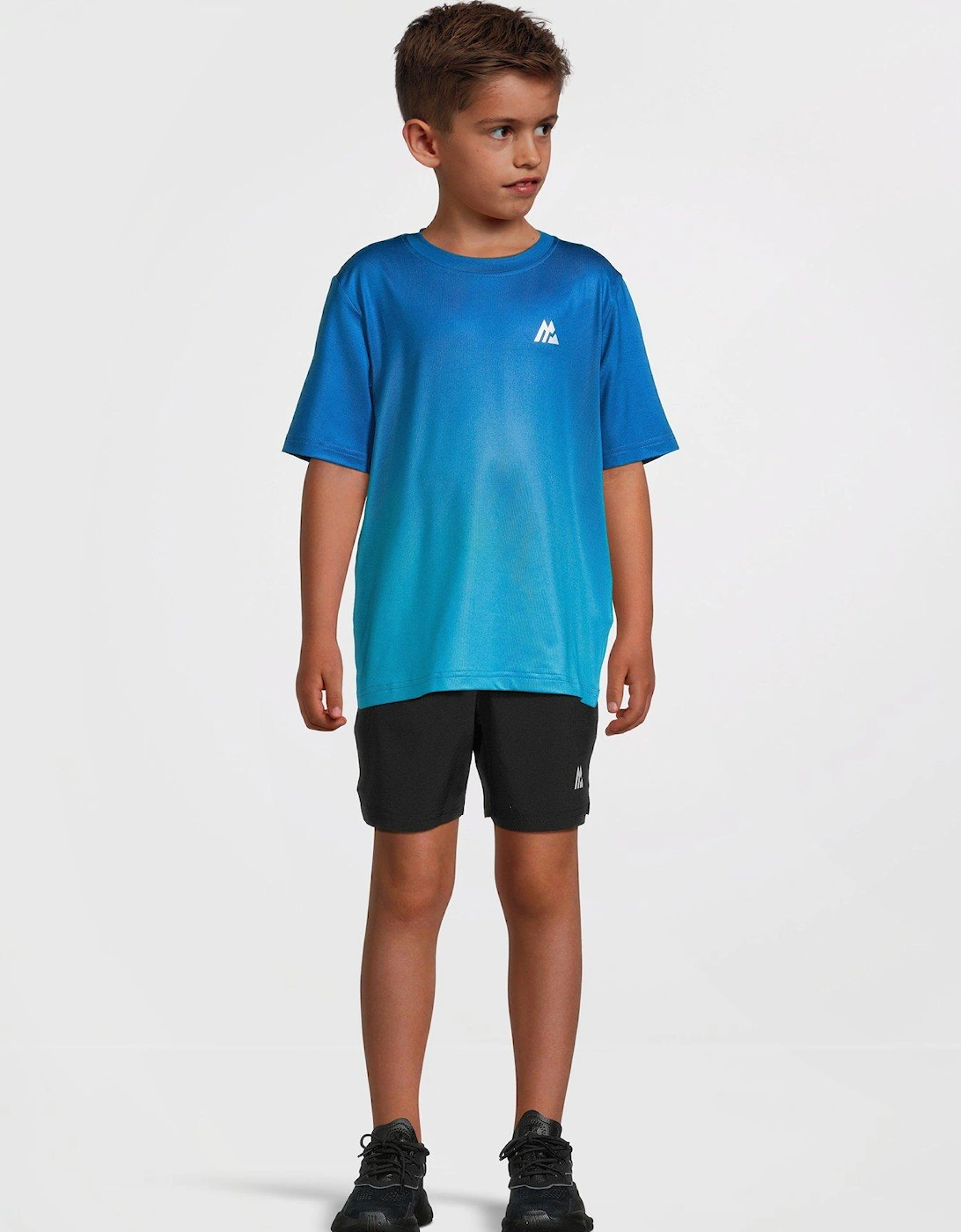 Junior Track Fade Short Sleeve T-Shirt - Blue