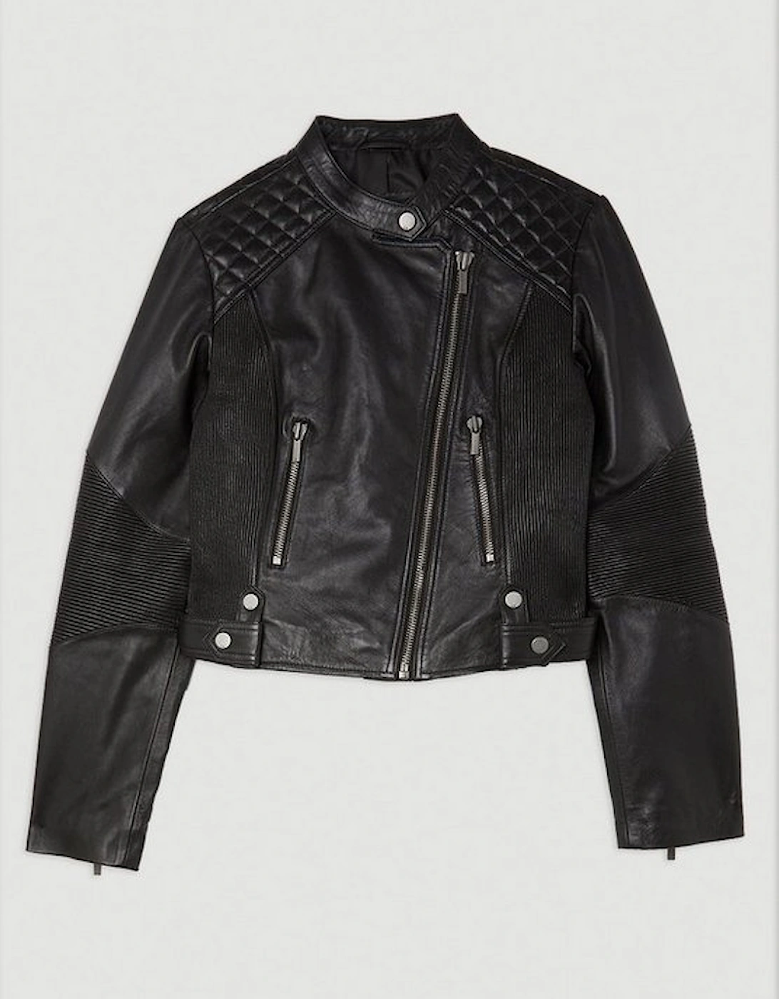Leather Washed Biker Jacket