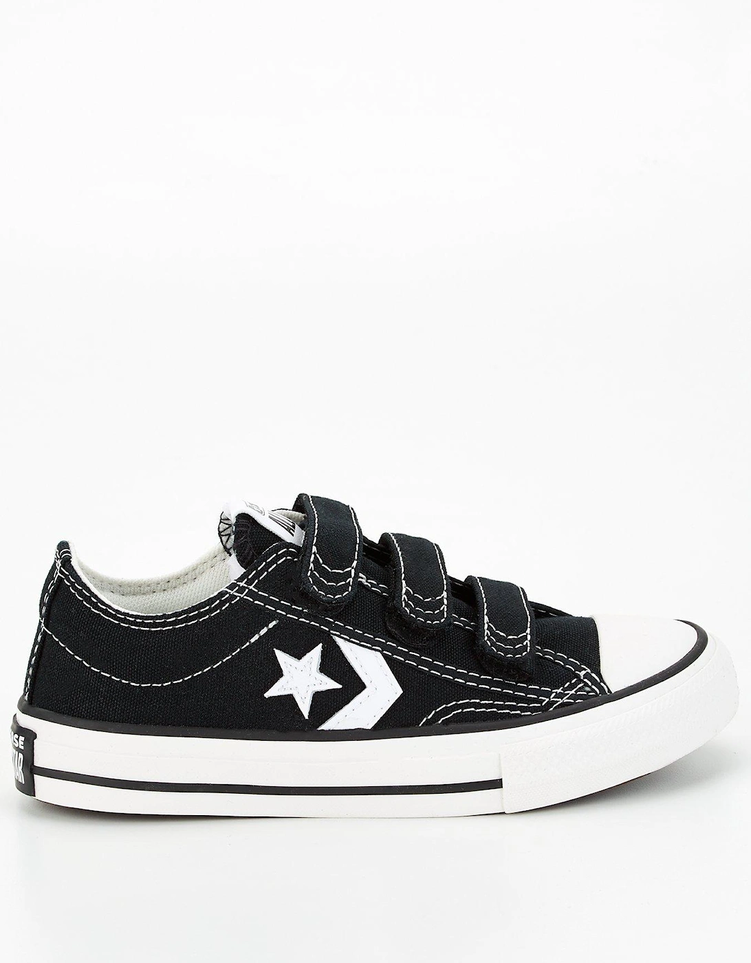 Kids Star Player 76 Ox Trainers - Black/white, 7 of 6