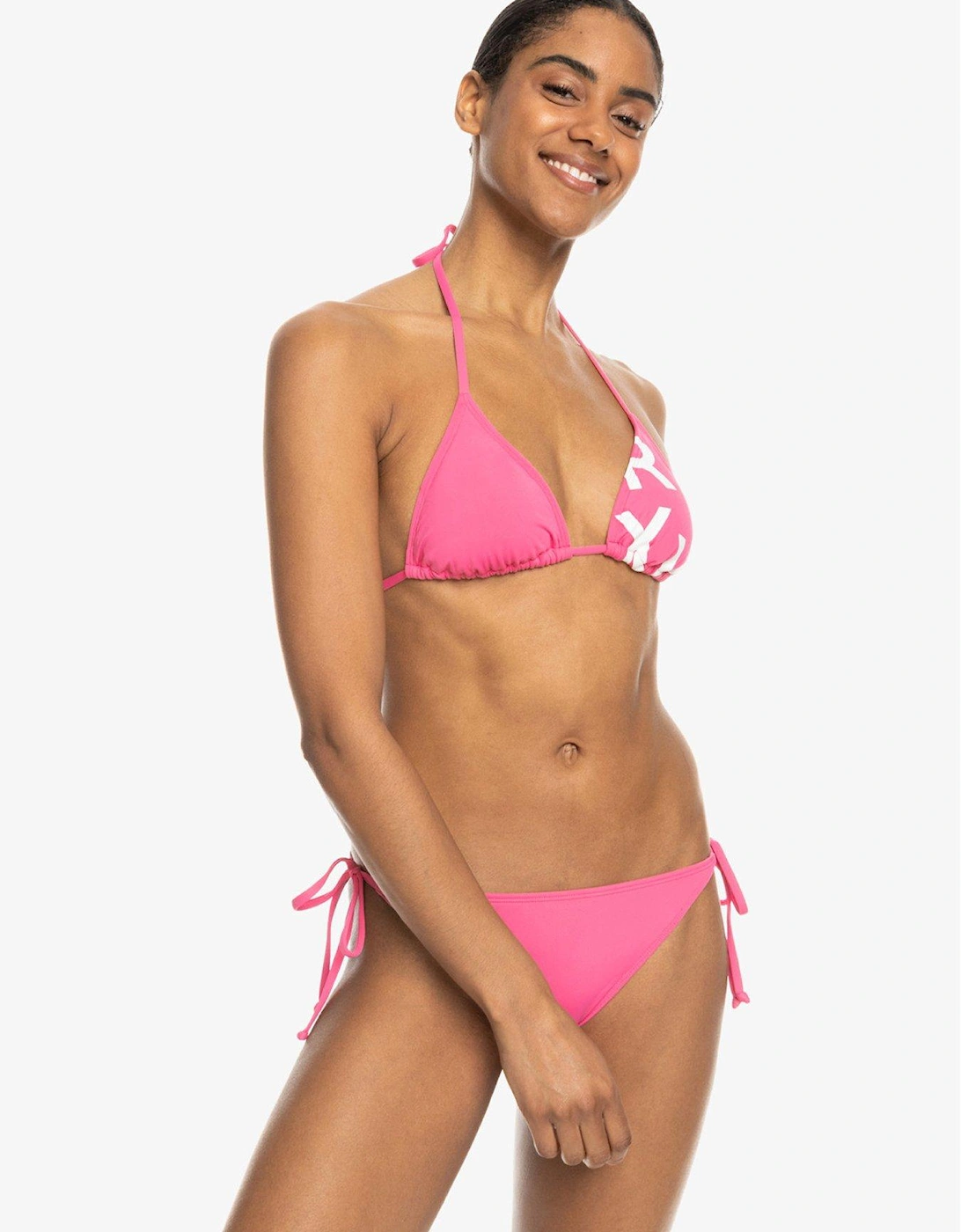 Womens One Piece Stretch Fabric Swimsuit - Pink, 5 of 4